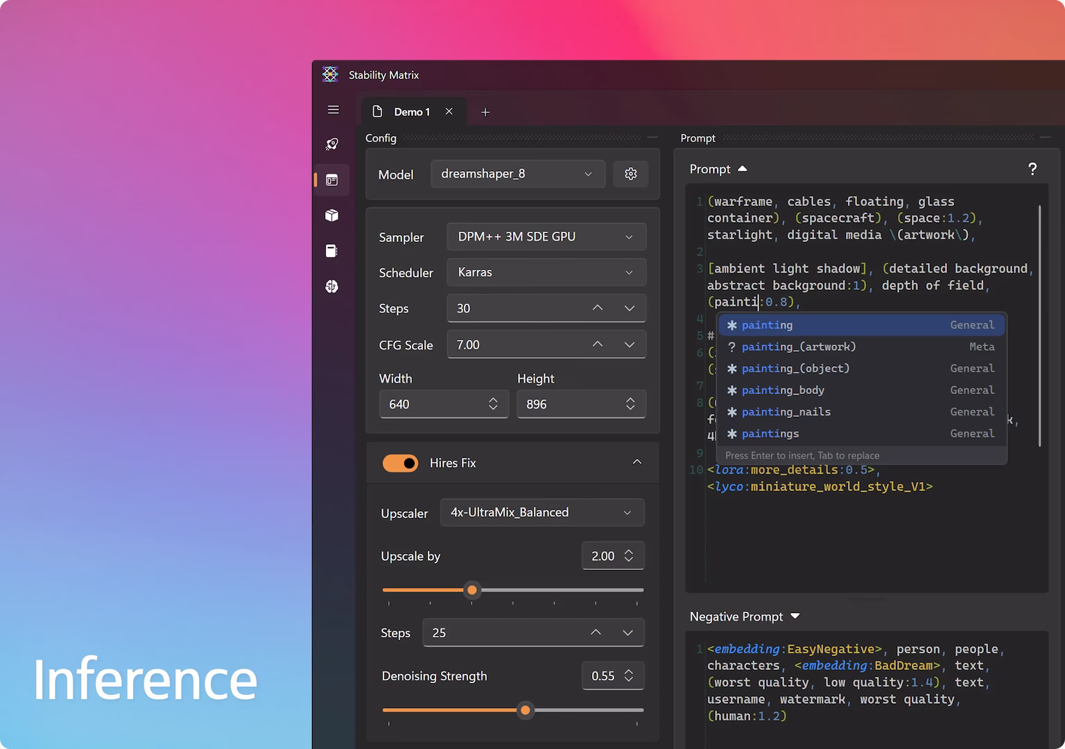Stability Matrix Inference Preview